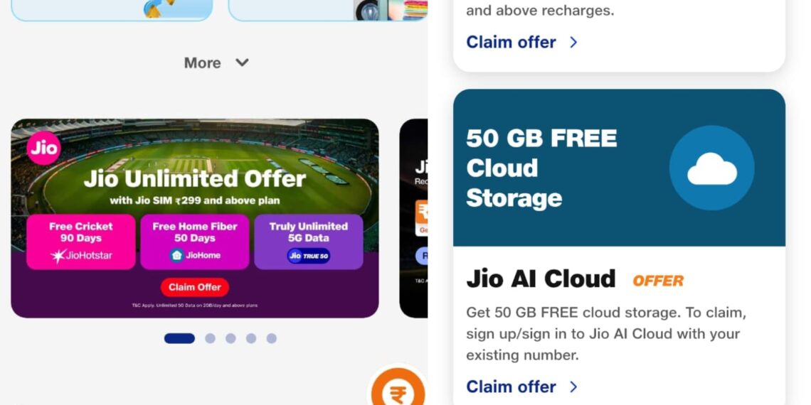 జియో మరో బంపర్ ఆఫర్! ఇప్పుడెవరికి కావాలన్నా 50GB ఫ్రీ క్లౌడ్ స్టోరేజ్!