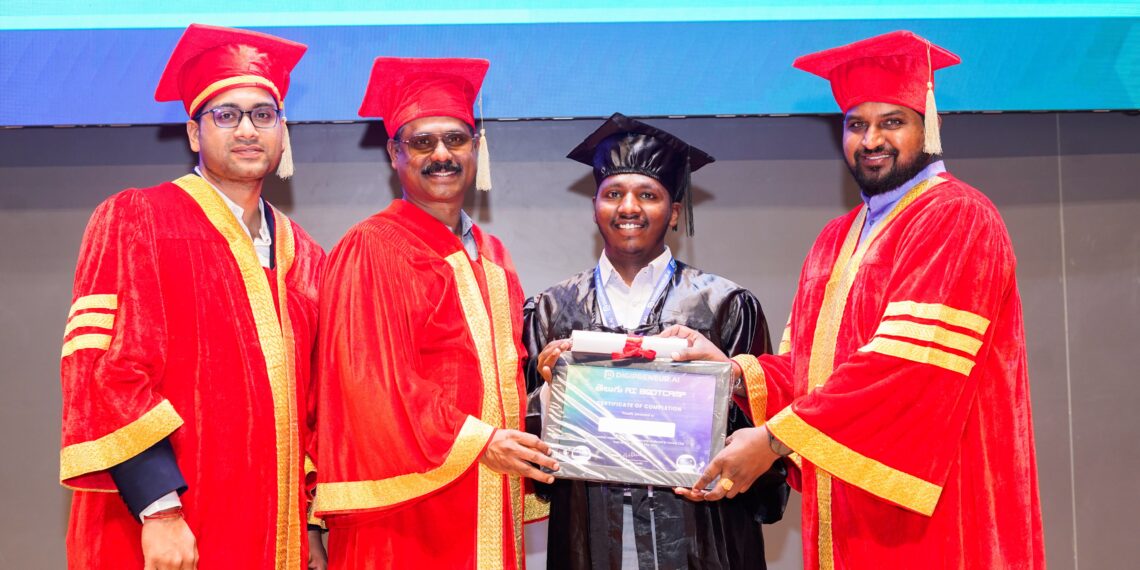 T-Hubలో ఇల్లూరు ఉరుకుందు శెట్టికి AI గ్రాడ్యుయేషన్ పట్టా ప్రధానం