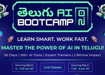 తెలుగు AI బూట్ క్యాంప్‌కి విపరీత స్పందన – 50 రోజుల కోర్స్, AI ని ఉపయోగిస్తూ సులభంగా డబ్బు సంపాదించాలనుకునే వారికి అరుదైన అవకాశం