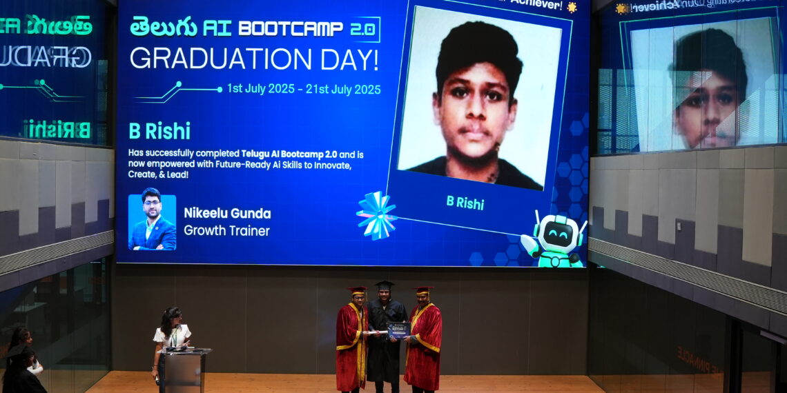T-Hubలో రిషికి AI గ్రాడ్యుయేషన్ పట్టా ప్రధానం