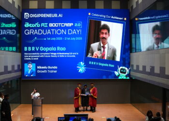 T-Hubలో బి.బి.ఆర్.వి. గోపాల రావుకు AI గ్రాడ్యుయేషన్ పట్టా ప్రధానం