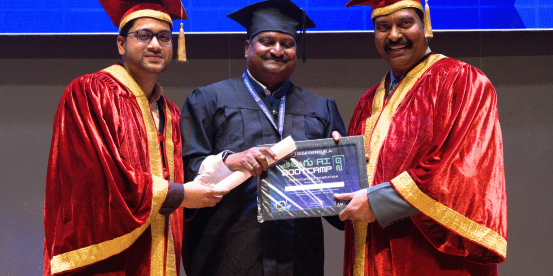 T-Hubలో కె.పి. జాన్ మిల్టన్కు AI గ్రాడ్యుయేషన్ పట్టా ప్రధానం