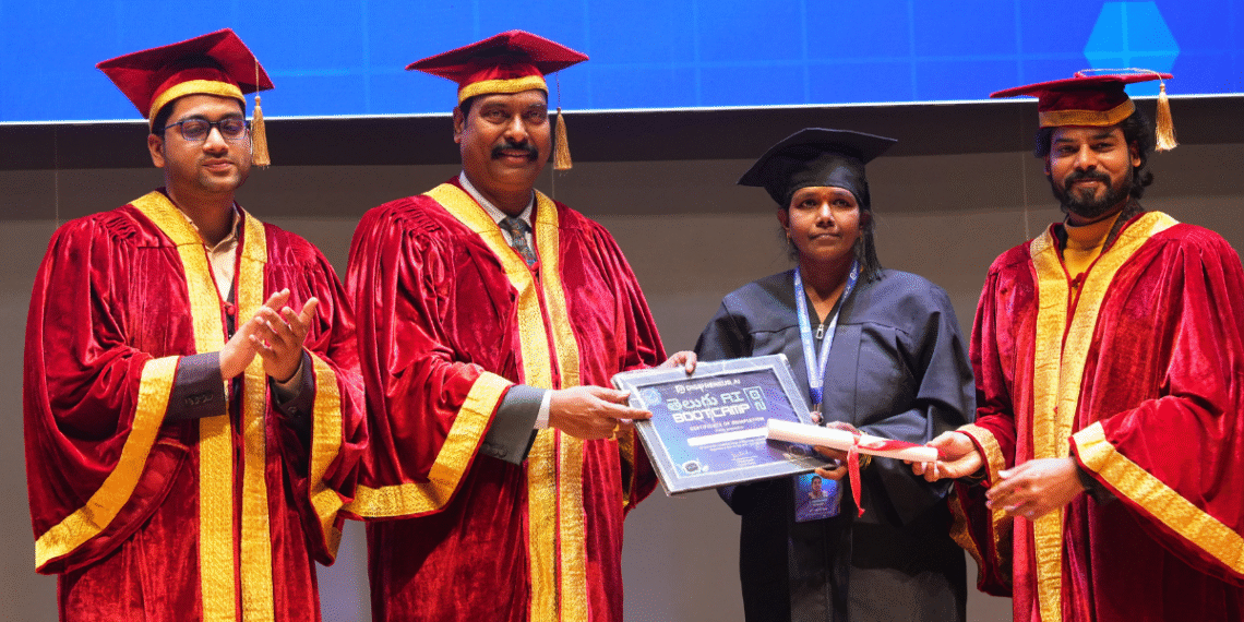 T-Hubలో కొత్తగుండ్ల తారకేశ్వరికి AI గ్రాడ్యుయేషన్ పట్టా ప్రధానం