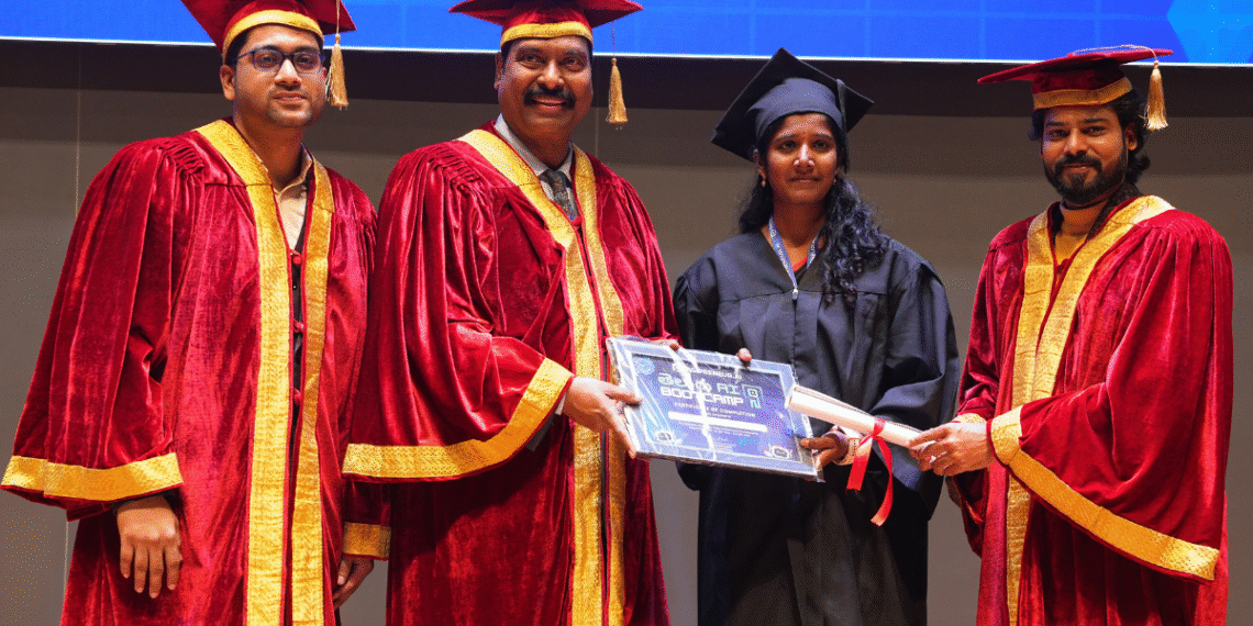 T-Hubలో అడుల విజయనిర్మలకు AI గ్రాడ్యుయేషన్ పట్టా ప్రధానం