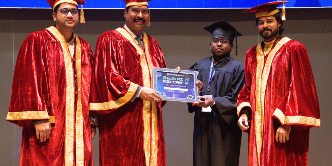 T-Hubలో చౌడవరపు కృష్ణకు AI గ్రాడ్యుయేషన్ పట్టా ప్రధానం