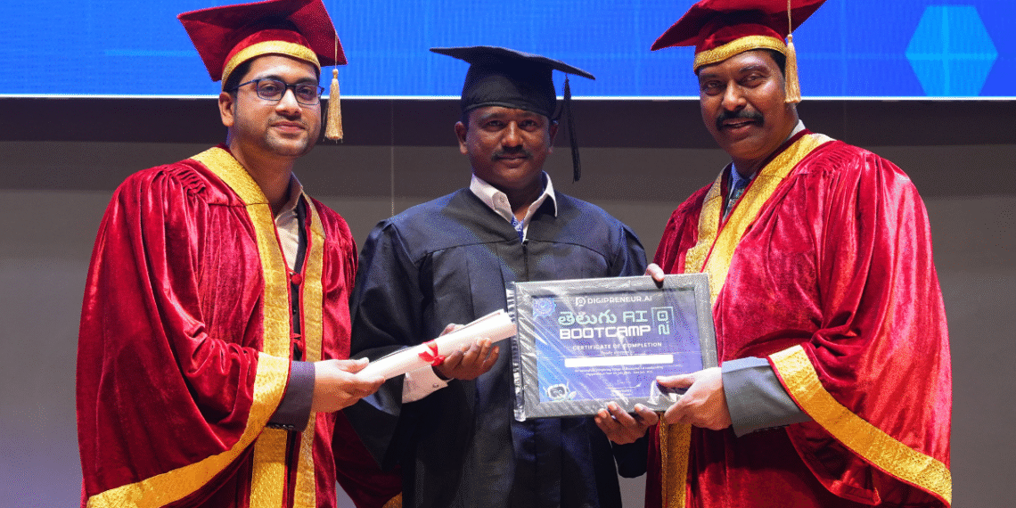 T-Hubలో గుడిపాక జయకర్కు AI గ్రాడ్యుయేషన్ పట్టా ప్రధానం