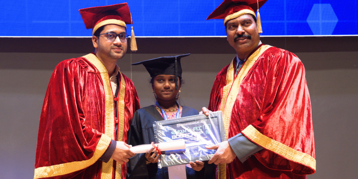T-Hubలో గజవల్లి సాకేతకు AI గ్రాడ్యుయేషన్ పట్టా ప్రధానం