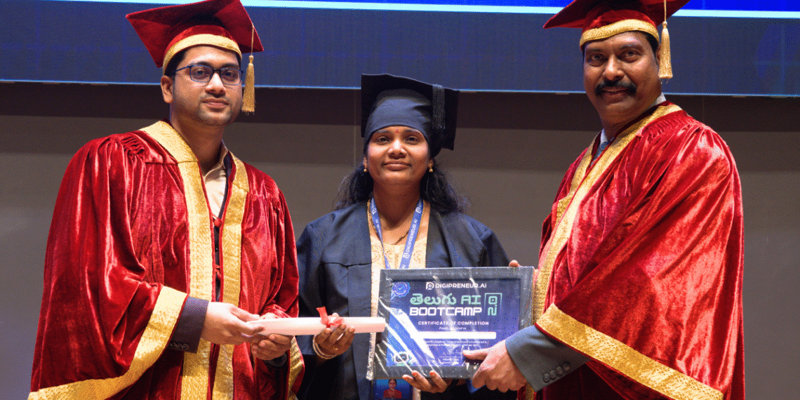 T-Hubలో కృష్ణ కుమారికి AI గ్రాడ్యుయేషన్ పట్టా ప్రధానం