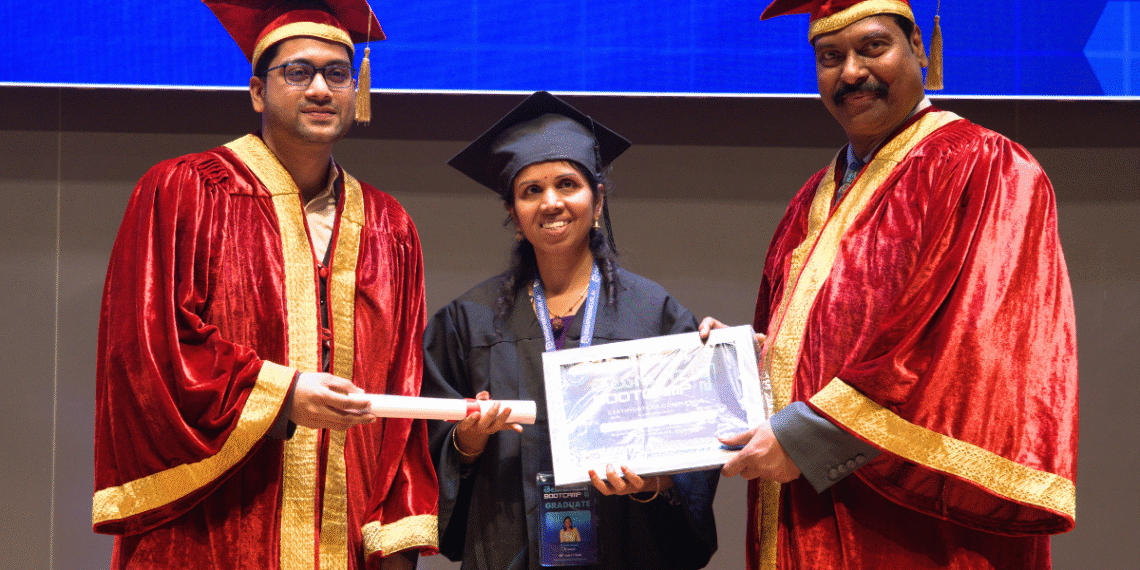 T-Hubలో అవ్వ దేవయానికి AI గ్రాడ్యుయేషన్ పట్టా ప్రధానం