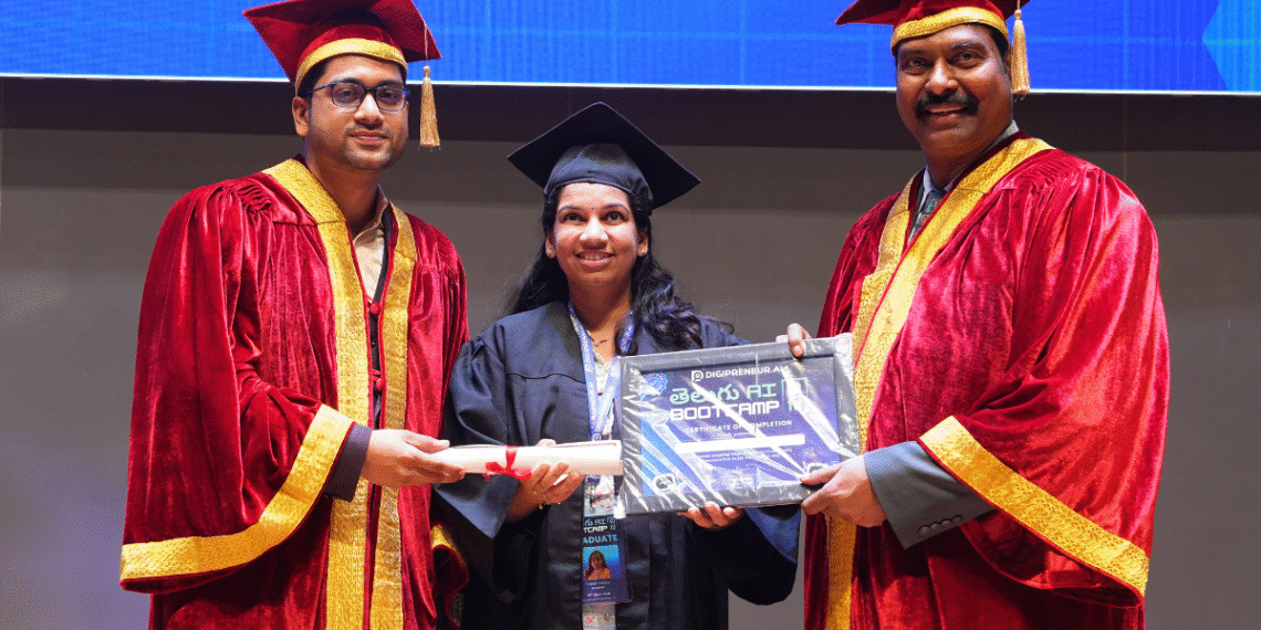 T-Hubలో రూపాలి గుండ్లకు AI గ్రాడ్యుయేషన్ పట్టా ప్రధానం