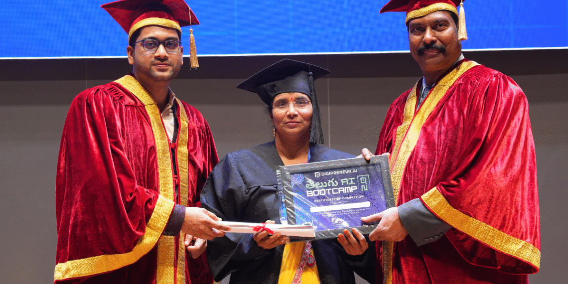T-Hubలో విజయ రొంగలికి AI గ్రాడ్యుయేషన్ పట్టా ప్రధానం