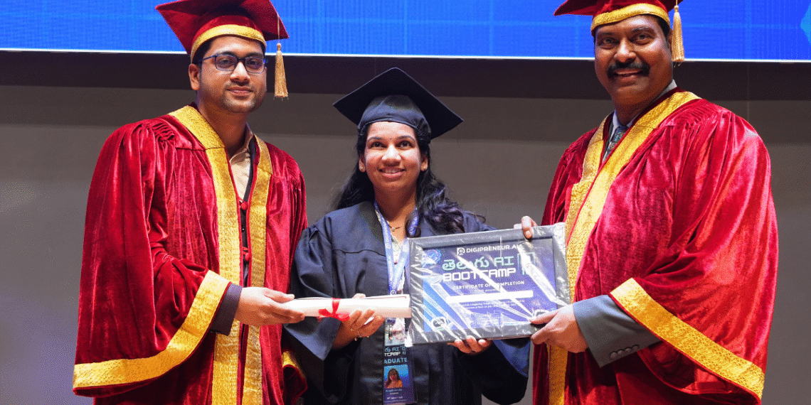 T-Hubలో రూపాలి గుండ్లకు AI గ్రాడ్యుయేషన్ పట్టా ప్రధానం